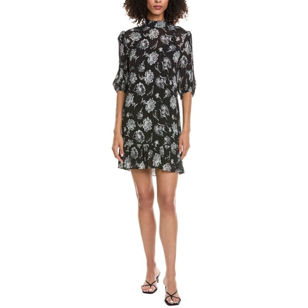 The Kooples Womens  Dandy Jacquard Mini Dress, Black